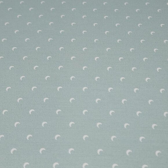 Lacoste King Cotton Percale Sheet Set Moon Print Aqua Green Light Weight - Picture 8 of 11